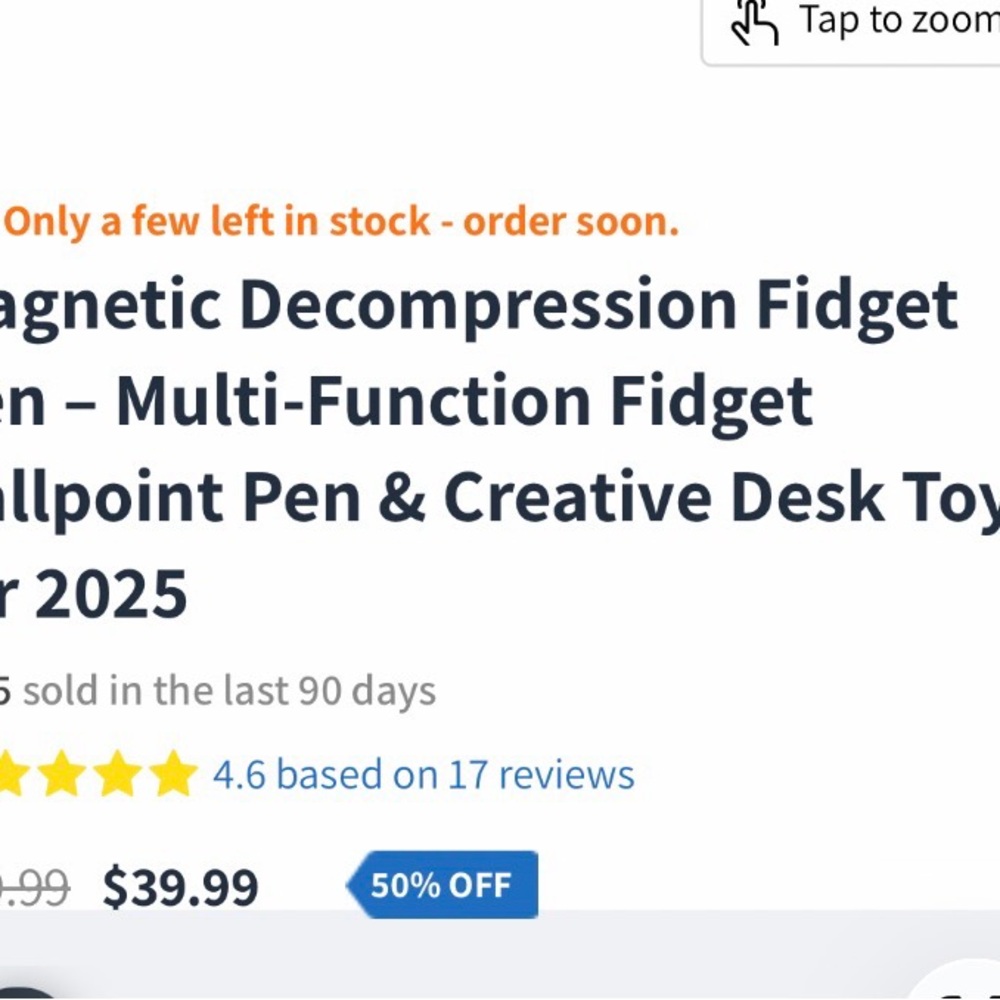 Magnetic Decompression Fidget Pen with Silver Magnetic Balls